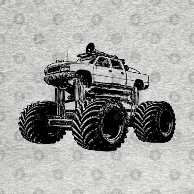 Monster Truck Silhouette by KAM Std